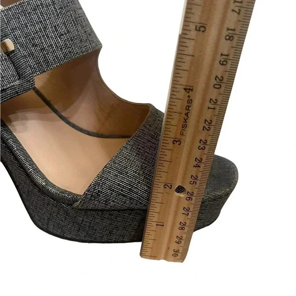 Nine West Denim Retro Platform Heeled Sandals Women’s size 9.5 - Picture 17 of 17